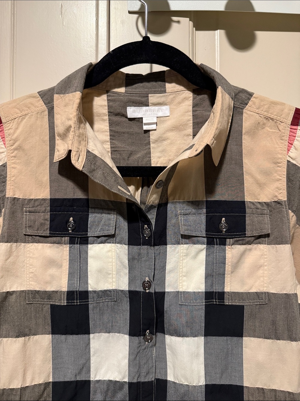 Burberry Kids Beige and Black Plaid Dress/Tunic - 14Y - Picture 3 of 7